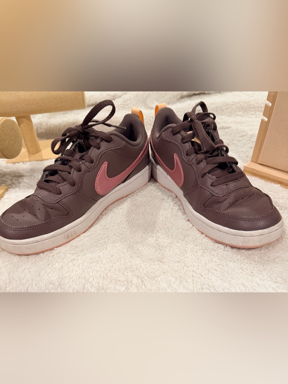 NIKE COURT BOROUGH LOW 2 GS  Violet/Pink Kids Shoes  BQ5448-200 6Y